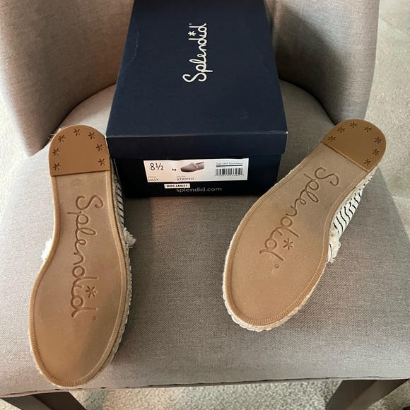 NWT Splendid “Lily” blue and cream striped esperadrilles. Size 8.5 - Picture 3 of 3
